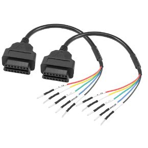 YACSEJAO OBD2 16 Pin Female Connector 1FT OBD2 to 5Pin Jumper Tester Cable Universal Pigtail DIY Mobley Adapter for Motorcycle Car Truck