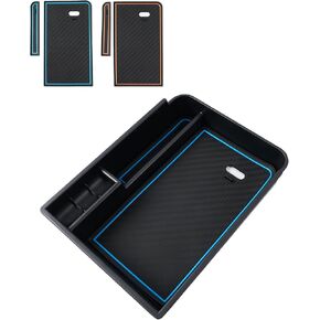 Autorder Center Console Organizer for Nissan Sentra 2020 2021 2022 2023 2024 2025 Accessories Armrest Storage Box Secondary Insert Tray with 2 Color Mats