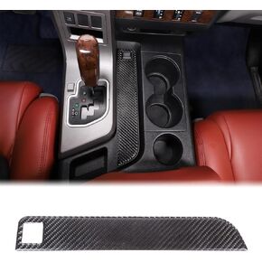 Aunginsy Car Center Console Shifter Cup Holder Trim Sticker Fit Toyot@a Tundra 2007-2013 Center Console Gear Shift Box Cup Holder Side Panel Decorative Decal Sticker Protect Cover Interior Accessories
