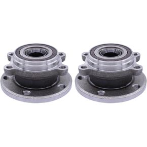NewYall Pack of 2 Front Left or Right Wheel Hub Bearing Assembly for TT A3 Q3 Quattro for Tiguan CC Passat Jetta Rabbit R32 GTI/Golf Beetle Eos