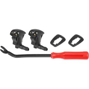 X AUTOHAUX 5pcs Front Windshield Wiper Washer Nozzle Spray Jet Kit GJ6E-67-510B for Toyota Yaris XP10 1999-2005 for Tacoma MK1 2001-2004 for MR2 MK2 MK3 1989-2007 for Celica MK6 1993-1999