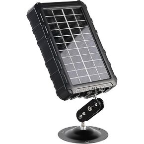 Trail Camera Solar Panel, XTU Solar Battery Charger Supporting 12V 9V 6V Build-in 2200mAH Rechargeable Lithium Battery IP65 Waterproof Accessory for Hunting Cameras, Work with XTU SV32YW Trail Cam