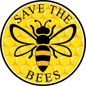Save The Bees Honeycomb Pride Bumper Sticker - Honey Bee Premium Vinyl Decal 3 x 3" | for Cars Auto-mobiles Windows Bottles Mirror Outdoor Queen Bee Circle Sign + Better Than Magnets Sticks Anywhere
