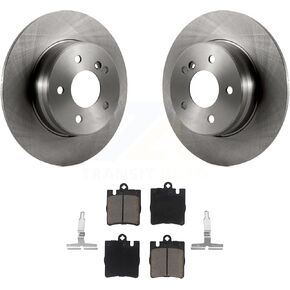 CMX Rear Disc Brake Rotors And Ceramic Pads Kit Replacement For Mercedes-Benz C230 SLK350 CLK320 E320 C280 C240 CLK350 C320 CLK430 E430 C350 SLK300 K8C-102060