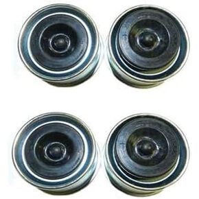 1.98" Trailer Axle Dust Cap Cup Grease Cover Hub with 4 Rubber Plugs Replacement 2000 to 3500 Pound Axles Dexter Trailer Dexter EZ Lube Trailer Camper RV Boat Trailer Hub Cap (4 Pack)