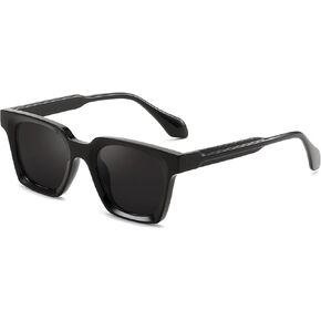 FEISEDY Retro Square Sunglasses Women Men Trendy Rectangle Thick Frame Shades Classic Designer Sun Glasses B0198