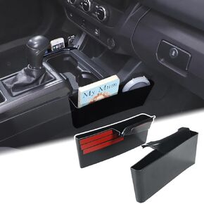 Aunginsy Center Console Gear Shift Storage Basket Compatible with Toyota Tacoma 3rd Gen 2016-2023 Aluminum Gear Shift Side Organizer Tray Armrest Storage Box Accessories, Not Fit Manual Transmission