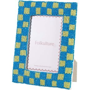 Folkulture 4x6 Picture Frames for Wall Décor, Photo Frame with Plexiglass, Vertical and Horizontal Formats Picture Frames 4x6, Wall Hanging or Tabletop Boho Picture Frame | Valentine Gifts for Her