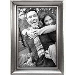 Malden International Designs Home Profiles Concourse Pewter Fashion Frame, 4x6, Silver
