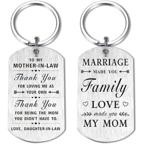 DEGASKEN Mother in Law Gifts Keychain from Daughter in Law, Mothers Day for Mother-In-Law