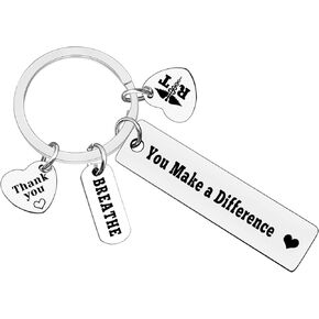 Xiahuyu Respiratory Therapist Gift Respiratory Therapist Keychain You Make A Difference Keychain Respiratory Therapist Appreciation Gift RT Graduation Gift RT Student Gift RT Week Gift