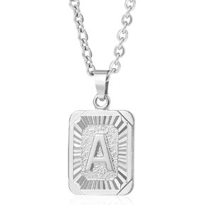Initial Pendant Necklace 18K Gold Plated Stainless Steel Letter Necklace Personalizd Name Necklace for Women