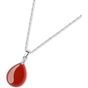 GAVU 925 Sterling Silver Teardrop Crystal Necklace