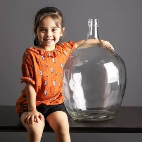 21'' Large Clear Glass Floor Vases for Pampas Grass, Heavy Duty Extra Large Glass Floor Vases, Giant Big Clear Floor Vase, Oversized Tall Glass Vase for Decor Living Room, Clear