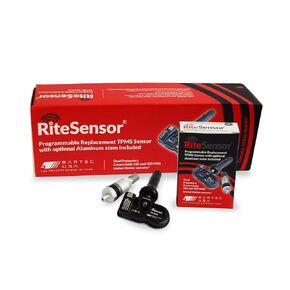 Bartec RS-2000-10: حزمة غلاف مستشعر RITE (صندوق أحمر) - 10 أجهزة استشعار معلبة مع ساق صمام مطاطي وساق صمام معدني اختياري