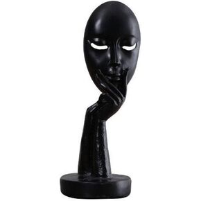 SMRTHMRT Modern and Simple Woman Figure Figurine,Face Statues & Hand Sculptures Home Decor (White-Large)