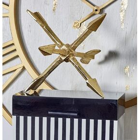Deco 79 Aluminum Geometric Sculpture with Arrow Points, 12" x 12" x 12", Gold in Saudi Arabia