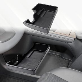 Center Console Bottom Organizer Compatible with 2021-2025 Toyota Sienna Accessories Lower Armrest Storage Box Interior Floor Compartment Insert Tray, Black