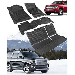 Liner Master® Floor Mats & Backrest Cargo Liner for Chevy Tahoe for GMC Yukon 2015-2020 All-Weather TPE Accessories Set