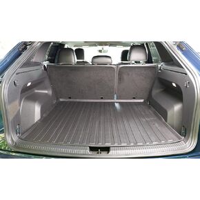 Premium Cargo Liner for Volkswagen Atlas Cross Sport Behind 2nd Row 2020-2025 - 100% Protection - Custom Fit Car Trunk Mat - All-Season Black Cargo Mat - 3D Shaped Laser Measured Trunk Liners
