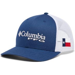 Columbia Unisex PFG Logo Mesh Snap Back, Carbon, One Size