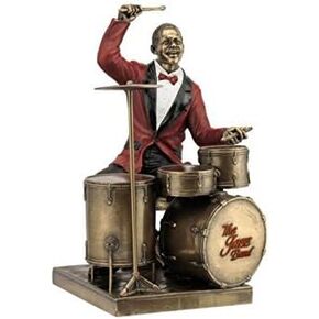Drum Player Statue Sculpture Figurine - Jazz Band Collection