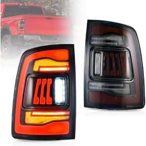 VLAND LED Smoked Tail Lights Compatible For Dodge RAM 1500 2009-2018 & 2010-2018 RAM 2500/3500, Not For Factory Halogen Models, Just For LED Models Only, Driver side & Passenger side