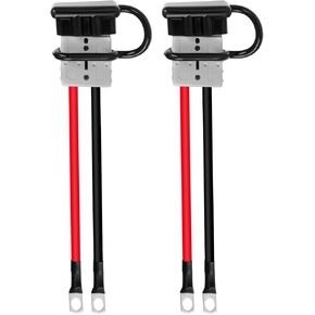 25cm 50A 7AWG Cable Connector Fit for Anderson Plug Battery Cables Quick Connectors, Jumper Cable Plug Connector Kit