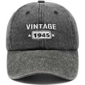 80th Birthday Gifts for Men Women, Happy 80th Birthday Decorations - Embroidered Baseball Cap Adjustable