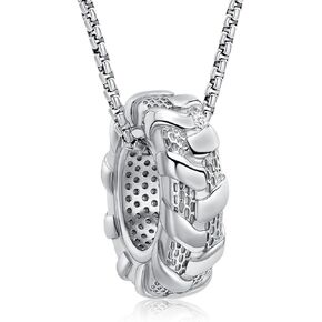 Wheel Tire Urn Necklace for Ashes Cremation Jewelry for Women Men Auto Parts Pendant Stainless Steel Memorial Necklaces Keepsake Jewelry of Loved One
