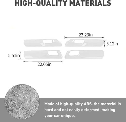 for Ford Bronco Car Door Interior Grab Handle Panel Cover Compatible with Ford Bronco 2021 2022 2023 + 4Doors (4pcs,ABS,Father) (White) in Saudi Arabia