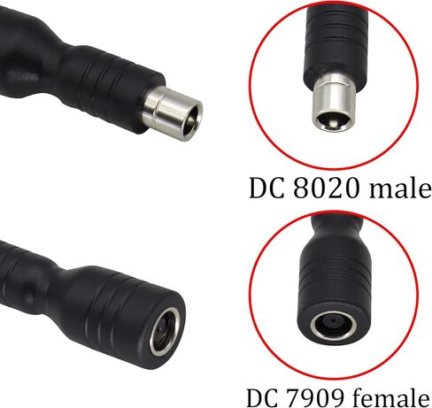 محول DC 8020 ذكر إلى DC 7909 أنثى DC 8 مم × 2 مم إلى DC 7.9 مم × 0.9 مم موصل DC8mm لمحطة الطاقة المحمولة RV للوحة الشمسية المتوافقة مع سلسلة Ex-plo-RER 1500 2000 [عبوتان] in Kuwait