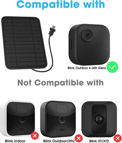 5W Solar Panel Charger Compatible with New Blink Outdoor 4 (4th Gen) Camera, Solar Panel with Battery for Blink Camera Outdoor, with 9.8ft Cable, IP65 Weatherproof, Includes Secure Wall Mount, 3 Pack in Saudi Arabia