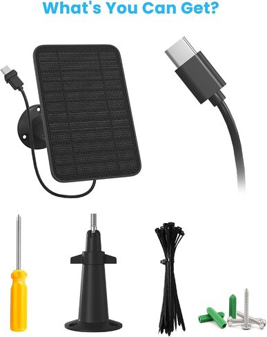 5W Solar Panel Charger Compatible with New Blink Outdoor 4 (4th Gen) Camera, Solar Panel with Battery for Blink Camera Outdoor, with 9.8ft Cable, IP65 Weatherproof, Includes Secure Wall Mount, 3 Pack in Saudi Arabia