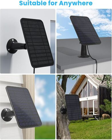 5W Solar Panel Charger Compatible with New Blink Outdoor 4 (4th Gen) Camera, Solar Panel with Battery for Blink Camera Outdoor, with 9.8ft Cable, IP65 Weatherproof, Includes Secure Wall Mount, 3 Pack in Saudi Arabia