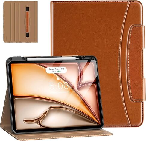 MoKo Case for iPad Air 13 Inch M2 2024 & iPad Pro 12.9 2022/2021/2020/2018 with Pencil Holder, Premium Leather Folio Stand Cover for iPad Air 13"/iPad Pro 12.9" 6th/5th/4th/3rd Gen, Black in Saudi Arabia