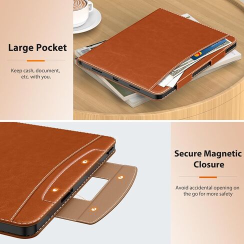 MoKo Case for iPad Air 13 Inch M2 2024 & iPad Pro 12.9 2022/2021/2020/2018 with Pencil Holder, Premium Leather Folio Stand Cover for iPad Air 13"/iPad Pro 12.9" 6th/5th/4th/3rd Gen, Black in Saudi Arabia