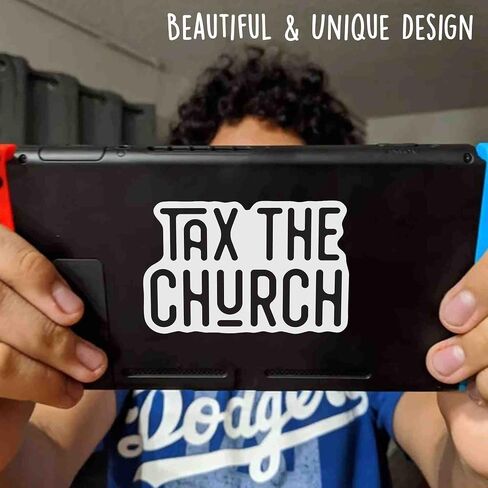 Tax The Church Weather-Resistance Sticker for Tumbler, Water Bottles, Laptop, Car, Bumper Sticker in Saudi Arabia
