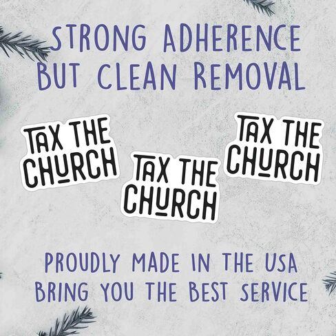 Tax The Church Weather-Resistance Sticker for Tumbler, Water Bottles, Laptop, Car, Bumper Sticker in Saudi Arabia