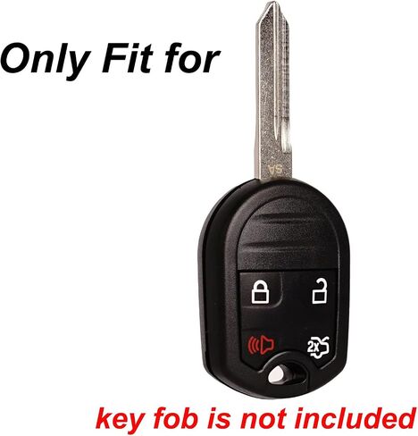 قطعتان من غطاء غطاء مفتاح السيليكون بدون مفتاح لسيارة Ford Edge Escape F150 F-150 F250 F350 Mustang Fusion Explorer Taurus Expedition Lincoln MKS MKX MKZ Navigator، أزرار حمراء + زرقاء in Kuwait