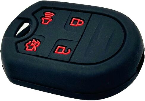 قطعتان من غطاء غطاء مفتاح السيليكون بدون مفتاح لسيارة Ford Edge Escape F150 F-150 F250 F350 Mustang Fusion Explorer Taurus Expedition Lincoln MKS MKX MKZ Navigator، أزرار حمراء + زرقاء in Kuwait
