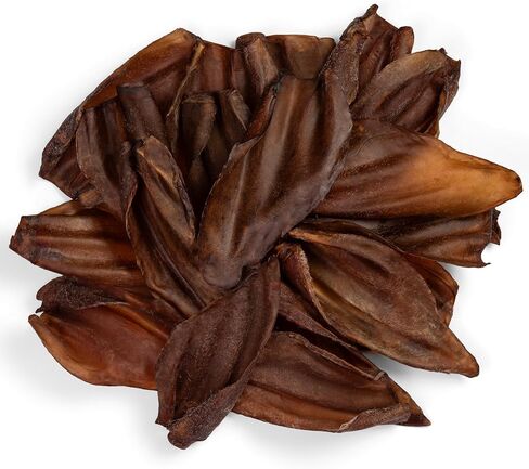Erik & Paws Smoked Cow Ears for Dogs - Premium All-Natural, Unbleached 100% Cow Ears, No Additives or Hormones, Smoked in The USA, Safe Rawhide Alternative, Gentle on Tummies - 18 Count in Saudi Arabia