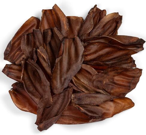 Erik & Paws Smoked Cow Ears for Dogs - Premium All-Natural, Unbleached 100% Cow Ears, No Additives or Hormones, Smoked in The USA, Safe Rawhide Alternative, Gentle on Tummies - 18 Count in Saudi Arabia
