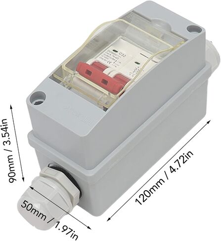 Mini Circuit Breaker, MCB 2P DC 500V 32A PV System DC Disconnect Switch Solar PV System Isolator with IP65 Distribution Box for Solar Panels Grid System (with Cable and PV Connector) in Kuwait