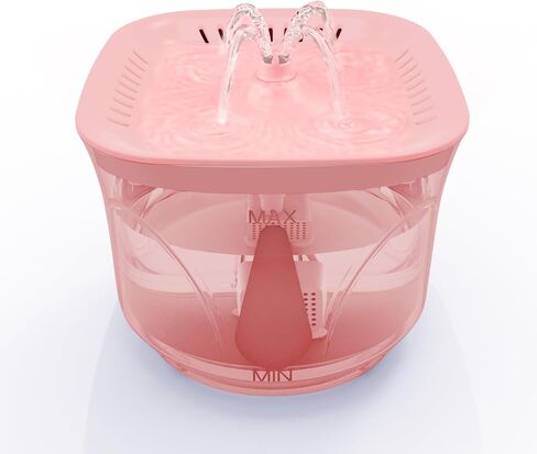 Cat Water Fountain - BOODIDI Ultra Silent Pet Drinking Fountain for Cats and Small Dogs, Indoor Water Fountain, 2.4L/2.5QT Capacity, with Replacement Filters,White in Saudi Arabia