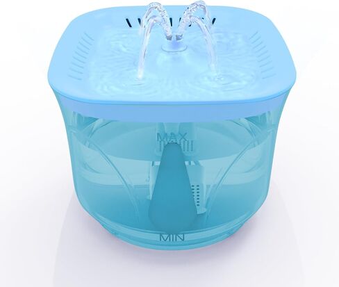 Cat Water Fountain - BOODIDI Ultra Silent Pet Drinking Fountain for Cats and Small Dogs, Indoor Water Fountain, 2.4L/2.5QT Capacity, with Replacement Filters,White in Saudi Arabia