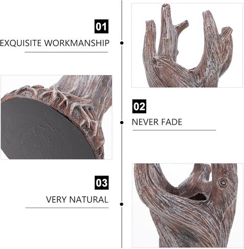 VICASKY الراتنج درياد زهرية شجرة جذع زهرية ترتيب وعاء المائية تررم كونترتوب زخرفة للمنزل مكتب حديقة (أبيض) in Kuwait