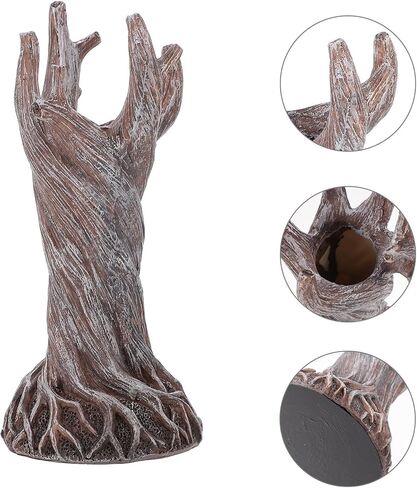VICASKY الراتنج درياد زهرية شجرة جذع زهرية ترتيب وعاء المائية تررم كونترتوب زخرفة للمنزل مكتب حديقة (أبيض) in Kuwait