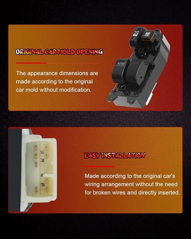 cciyu Master Power Window Switch 8482008010 Front Left Driver Side Window Control Switch Fit for Scion TC 2007-2008, for Toyota Echo 2000-2005, for Toyota for Sienna 1998-2001 in Saudi Arabia