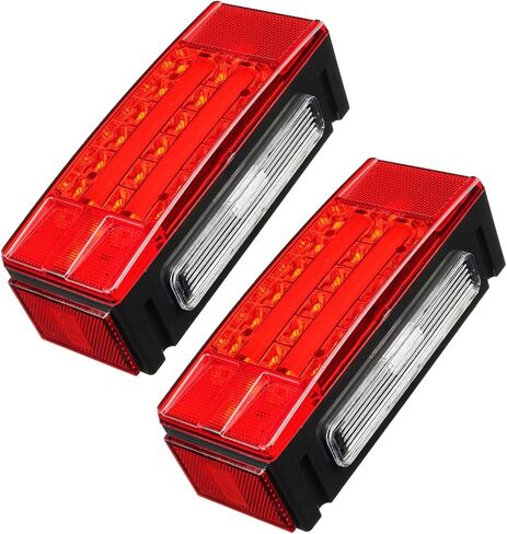 KAX 40 LED مجموعة مصابيح الذيل للمقطورة مقاومة للماء وأضواء جانبية للمقطورة مع مجموعة إضاءة الفرامل لإشارة الانعطاف العكسية لشاحنة القارب UTV UTE RV Camper Pickup (عبوتان) in Saudi Arabia
